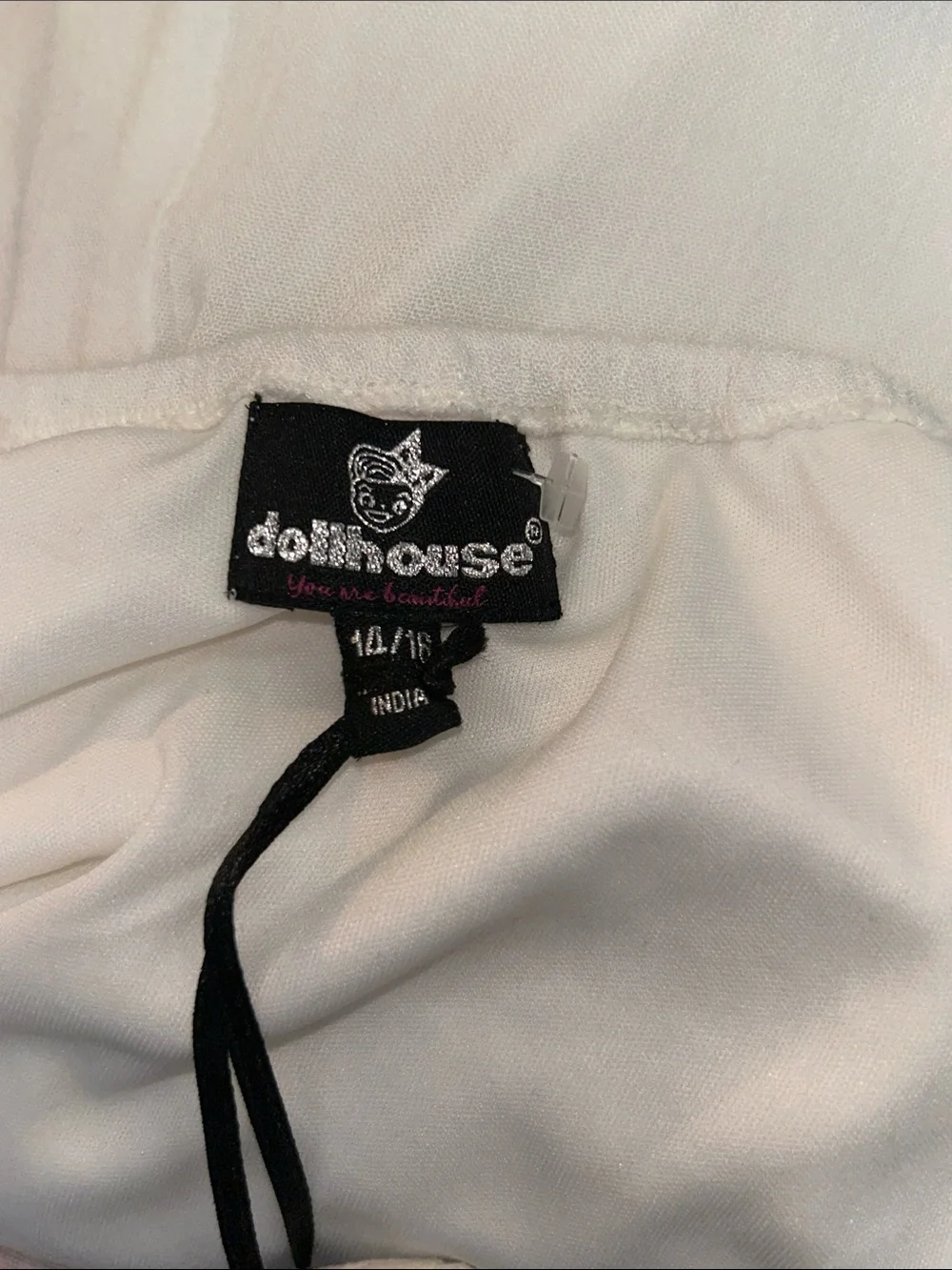 Dollhouse White Off-Shoulder Embroidered Romper